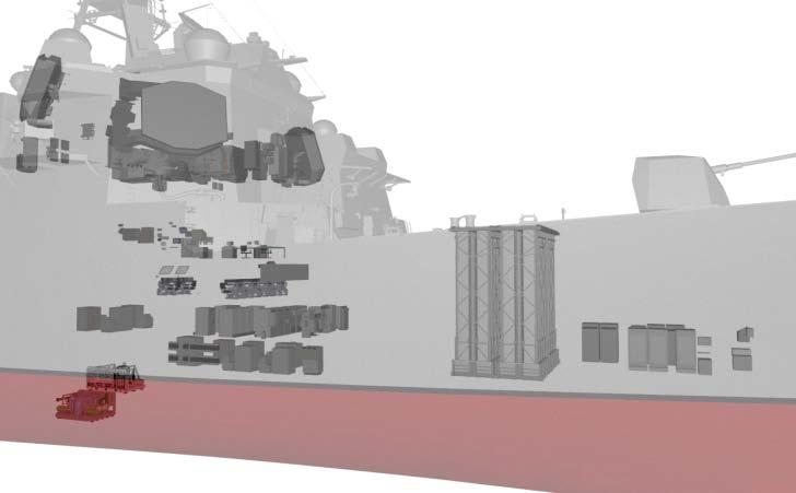 Navy Destroyer (DDG 113) SPY Radar and FCS CSMC VLS VLS CIC VLS VLS