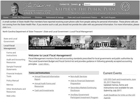 NC Treasurer s Office Website www.nctreasurer.
