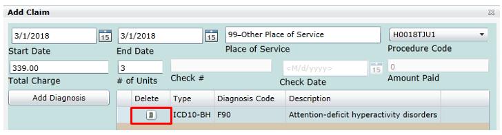 Users can add up to 12 diagnosis records onto each claim.