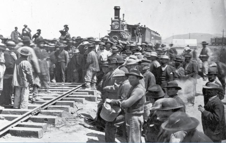 the transcontinental railroad completion on May 10,1869.