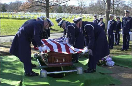 Decontamination of Human Remains and Personal Effects Coast Guard Honor Guard Removing Flag from Casket. available MA and CBRN assets to support an entire operational area.