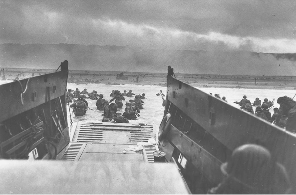 The landing at Normandy D-day, June 6, 1944.
