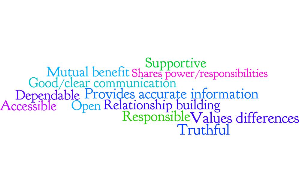 IV. Partnership Trust In this section of the survey, respondents were asked about 12 components of trust for all of their partners who participated jointly in the CHA/CHIP process.