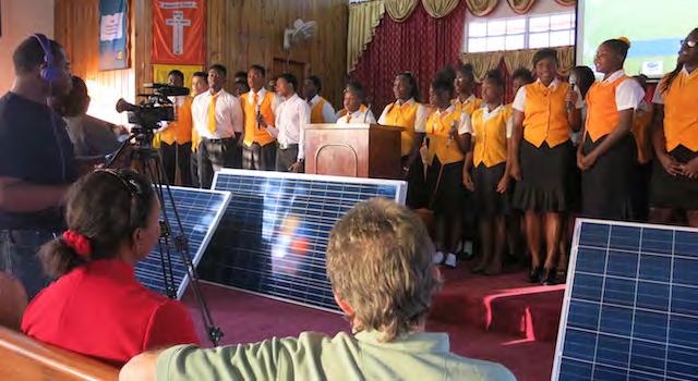 Businesswoman receives int l recognition for energy project proposal June 5, 2015 Kadeem Joseph Feature 4 Comments A group of young singers perform during the launch of solar energy project Solar