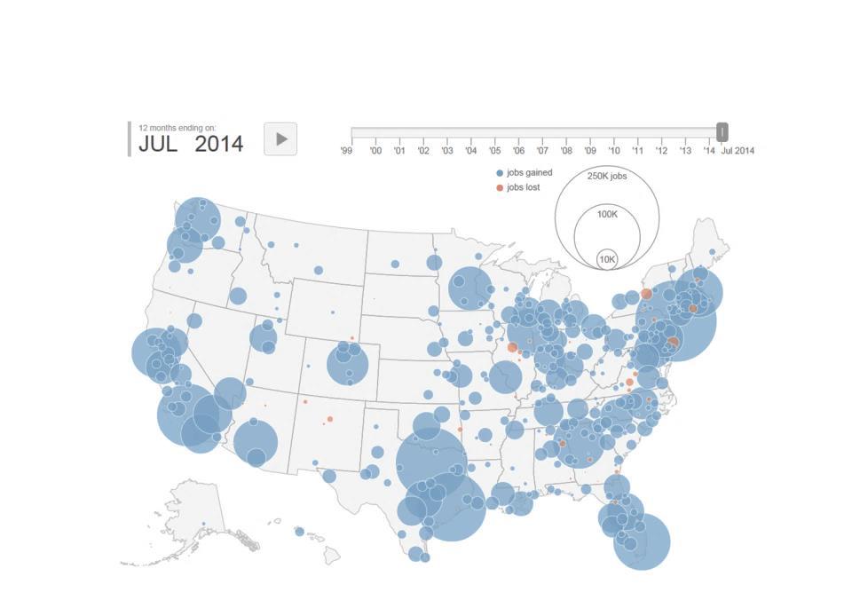 THE GEOGRAPHY OF JOBS Net Job Gains/Losses by Metropolitan Statistical Area