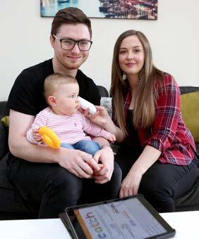 Parents Rachel Barrett and Nathan Flanagan using the children s health app, CATCH Transformation through innovation A number of projects to support the transformation of health services have received