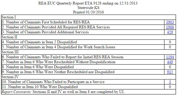Figure 61 Sample REA EUC Quarterly Report REA Quarterly Report Figure 62 Sample REA EUC Quarterly Report Drill-Down Description: Provides quarterly information
