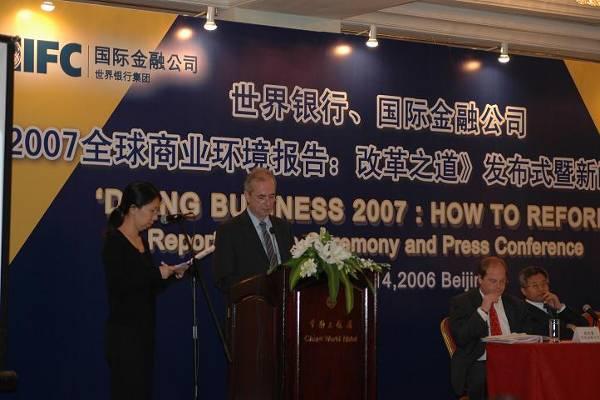 Doing Business 2007: How to Reform launched in China China has picked up the pace of its reforms and is among the world s top 10 reformers on the ease of doing business, according to a new report by