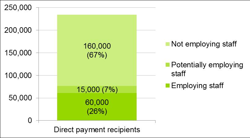 04 17 There is still some uncertainty regarding the proportion of direct payment recipients that were employers as not all councils responded to Skills for Care s surveys.
