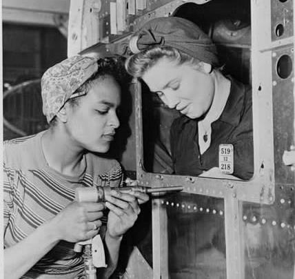 Women in World War II Women in Industrial Jobs When the war began, American defense factories wanted to hire white men.