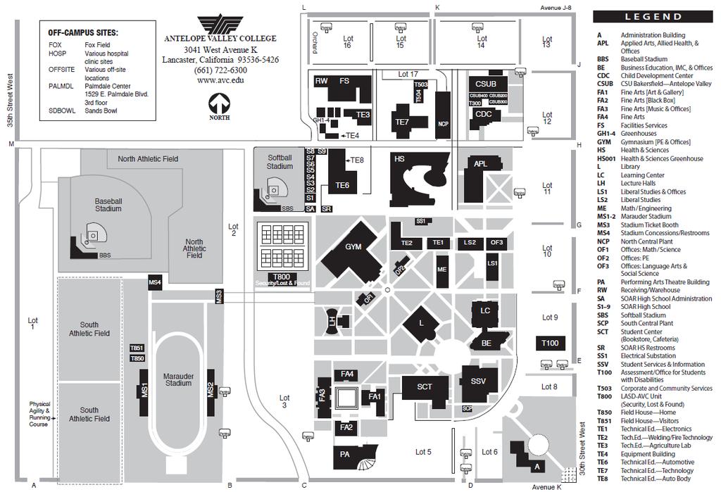 Lancaster Campus Map CAMPUS