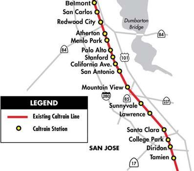The High Speed Rail Project will also serve south Santa Clara County through Gilroy and Pacheco Pass.