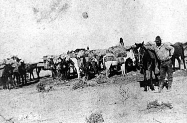 The chain was its wagon train and supplies. 66 General George Crook, commanding in Arizona, came up with the way to unchain the dog.