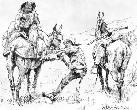 Illustration: A Pack-Horse Man, Frederic Remington. Another Crook innovation was the use of Apache Scouts, often men from the same tribe as those he was tracking.