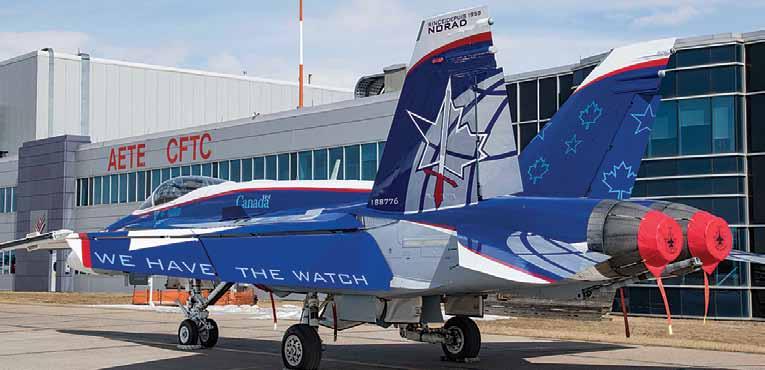This was the first time he d seen the finished CF-18 Hornet that he ll spend the summer flying for air show audiences across North America and the United Kingdom.