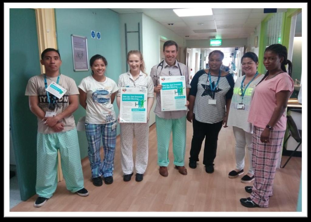 We have participated in the 70 days challenge to get 1 million patients dressed and mobilised in line with NHS 70 year s