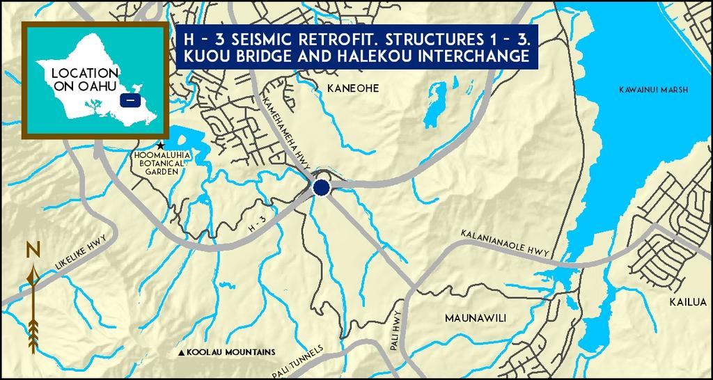 OS22 Interstate Route H-3, Seismic Retrofit, Kuou Bridge and Halekou Interchange, Structures 1, 2, and 3 TIP Revision #23 Details: Request to defer/inflate preliminary design and final design phases
