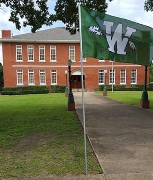 spirit flags with poles to Waxahachie