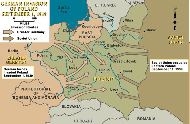 The War Begins On September 1, 1939, Germany and the USSR invaded Poland.
