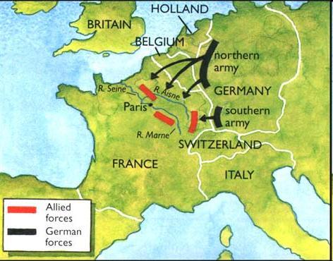 The War Begins When Hitler decided to attack France, he went around the Maginot Line by invading the Netherlands,