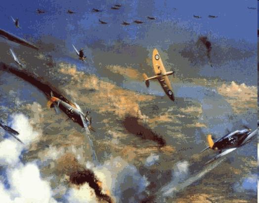 Britain Remains Defiant In the Battle of Britain, the German air force, the