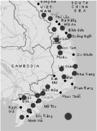guerrilla forces in South Vietnam (Vietcong).