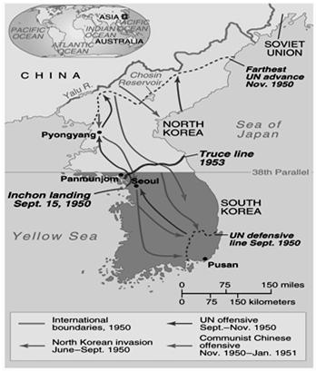 South Korea The force was predominately American with Douglas MacArthur as the