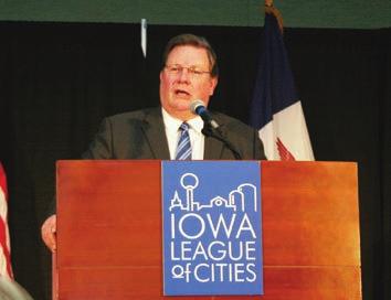 Stodola addresses Iowa League of Cities conference Photo courtesy Iowa League of Cities.