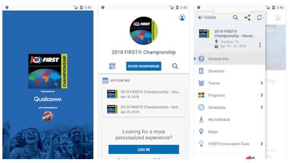 Mobile App: FIRST Championship Free Mobile App Name: Available in: Apple