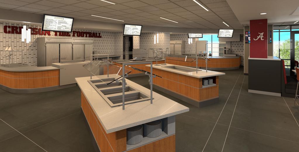 The new dining and nutrition center is being designed to meet the specific and unique nutritional needs of high level athletes.