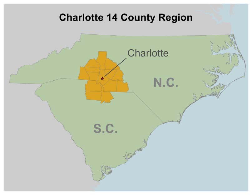 The UNC Charlotte Urban Institute Our 14-County Region: Anson, Cabarrus, Catawba, Cleveland, Gaston, Iredell,