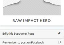 PAGE SET UP Now it s time to Create your own Supporter Page You ll be asked to enter your page name. This is simply your customised page link. We recommend you use either your first name or full name.
