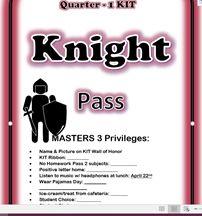 Knights In Training Recognition &