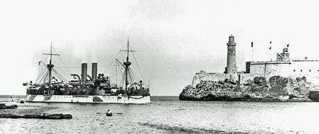 25, 1898, because American authorities believed that the presence of an American warship would be a stabilizing influence on the Spanish control of the colony and would assist in curtailing guerrilla