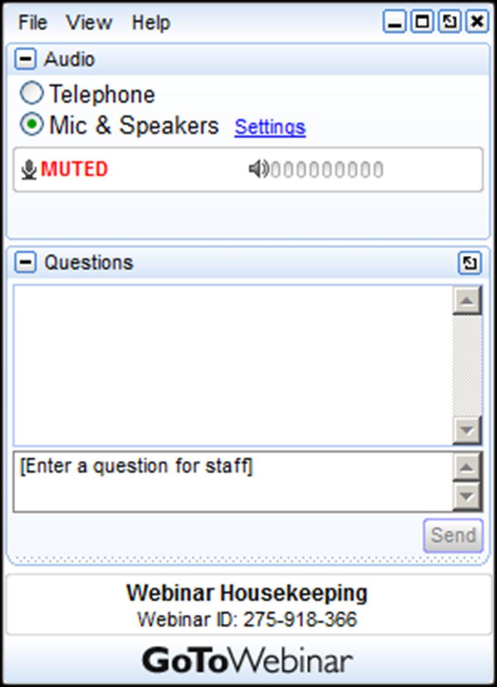audio: Choose Mic & Speakers to use VoIP Choose Telephone
