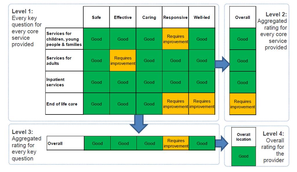 The ratings grid below shows how Levels 1-4 work together in a community health trust: 11.2.