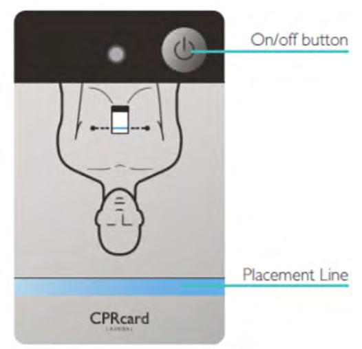 The CPRcard TM Personal credit card size device Assists with land-marking Provides