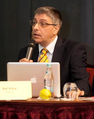 Moderator Val Vilcu Romanian Journalist and Professor of