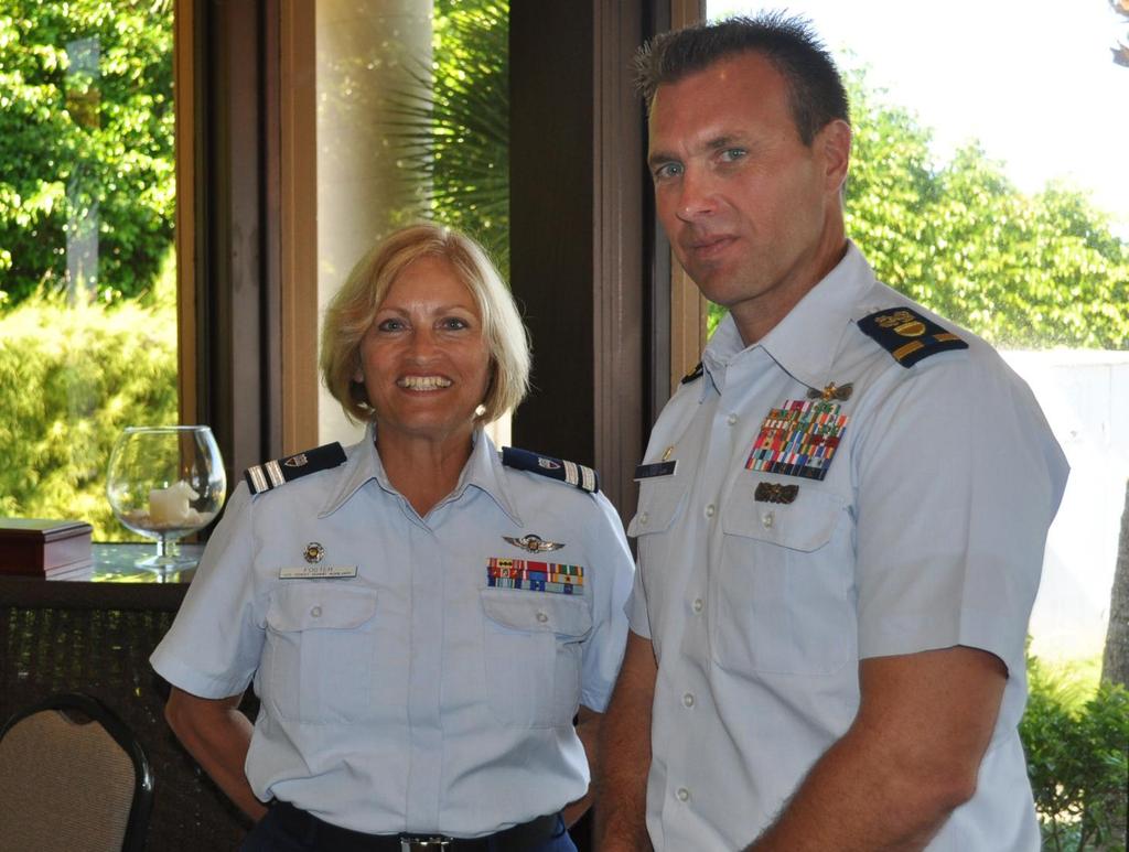 Council Member Sonia Foster looked very sharp at today s luncheon in her Coast Guard Auxiliary Officer uniform.