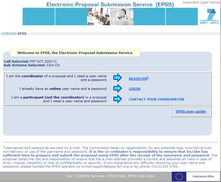 EPSS: Prepare and submit your proposal on-line An easy way to work