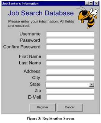 After completing the form the job seeker will click Register.