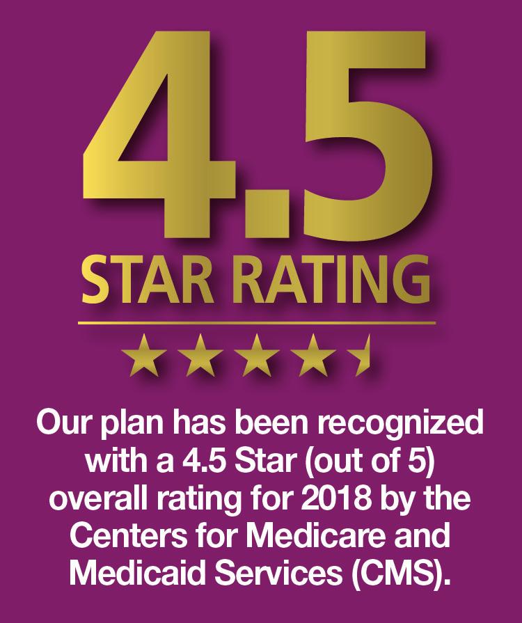 The formulary, pharmacy network and provider network may change at any time. You will receive notice when necessary. Medicare evaluates plans based on a 5-star rating system.