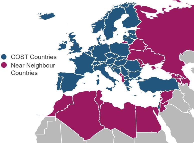 COST Near Neighbour Country 206 participations in running COST Actions across 17 countries Albania (15) Algeria (7) Armenia (8) Azerbaijan (5) Belarus (6) Egypt (7) Georgia
