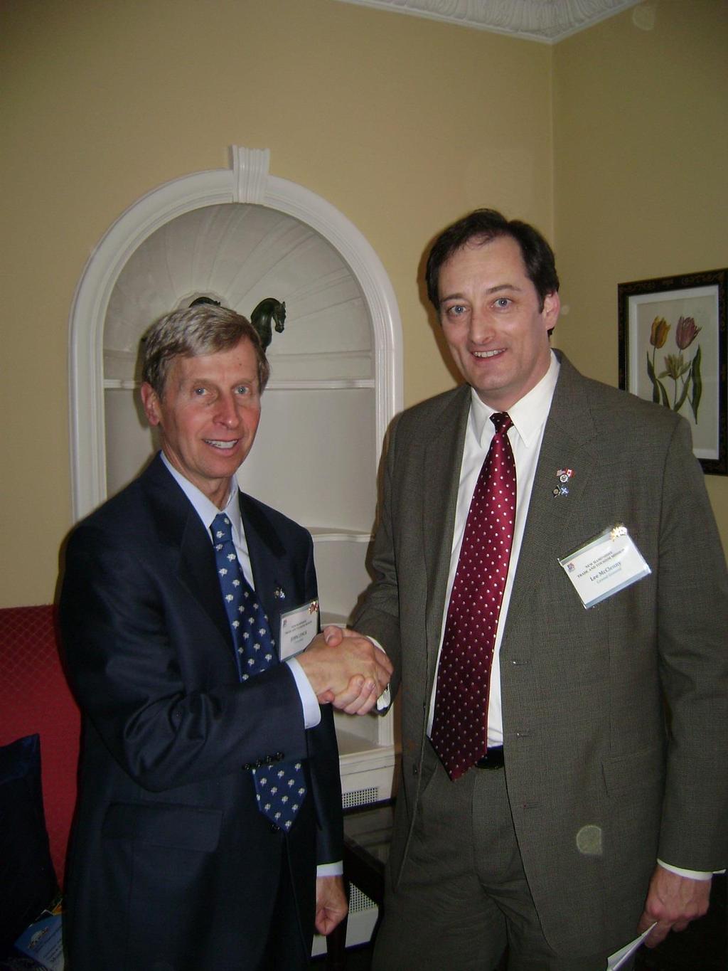 Governor John Lynch and the US Ambassador to Canada at a