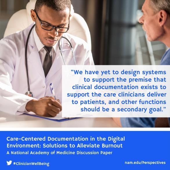 External Factors and Work Flow Discussion Paper: Care-Centered Clinical Documentation in the Digital Environment: Solutions to Alleviate Burnout Discussion