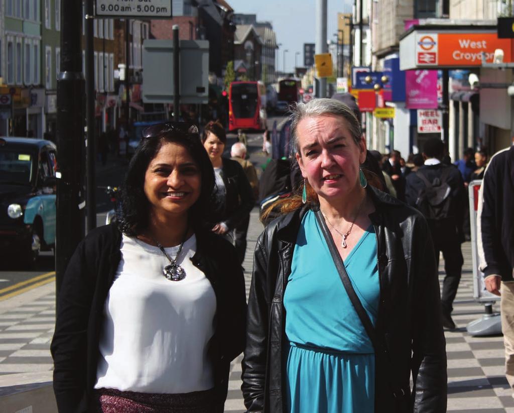 Karen (pictured right) was admitted to Croydon University Hospital following a fall and a resulting fractured thigh bone.