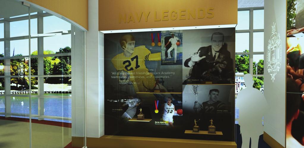 Game. NAVY LEGENDS EXHIBIT Visitors will be introduced to the