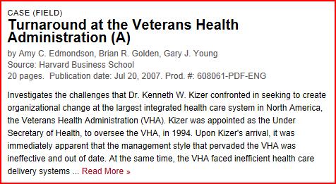 Development of the VA Patient Safety