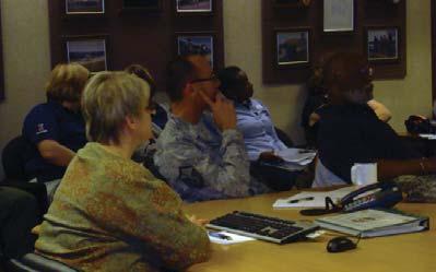 The focus of the meeting was to ensure that base personnel are aware of incentives and how to properly apply for