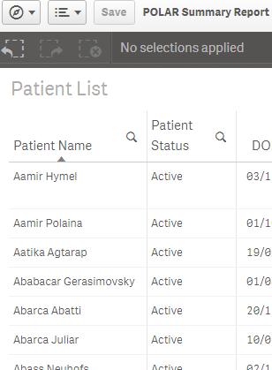 Export Patient List By right clicking on the patient list